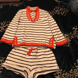 Kids Tory Burch tunic matching shorts set